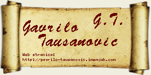 Gavrilo Taušanović vizit kartica